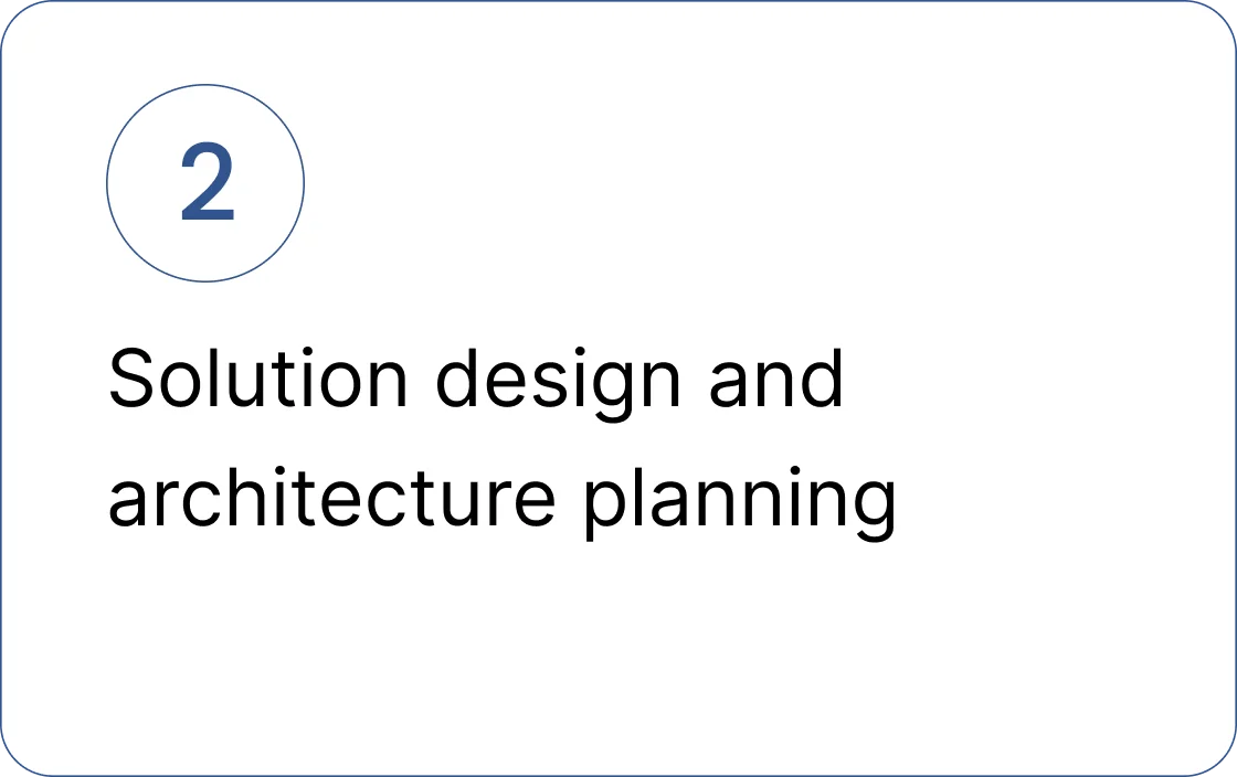 Solution design and architecture planning 