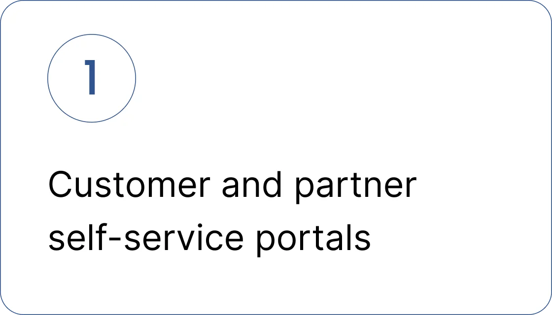 Customer and partner self-service portals