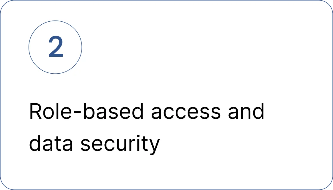 Role-based access and data security 