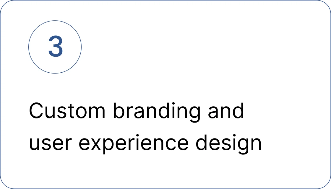 Custom branding and user experience design 