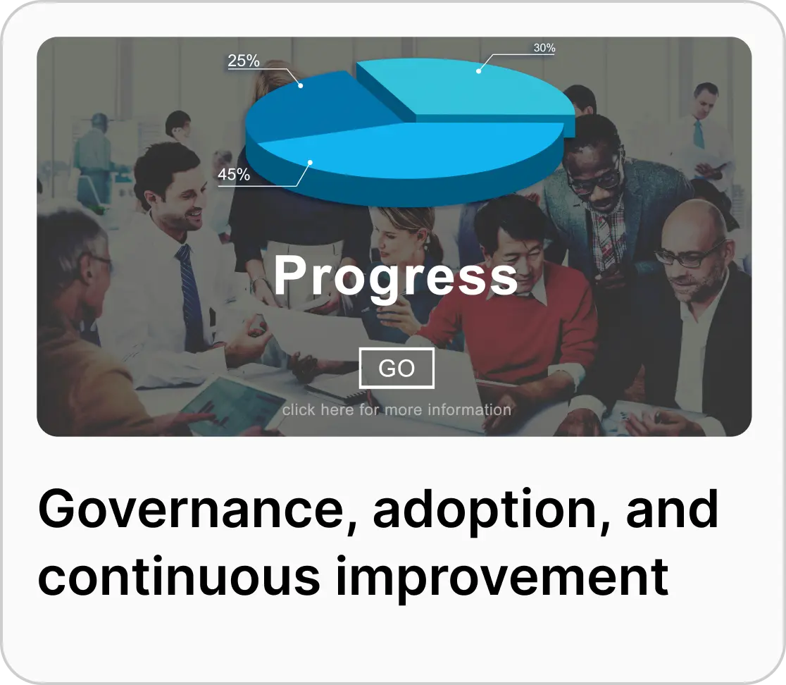 Governance, adoption, and continuous improvement 