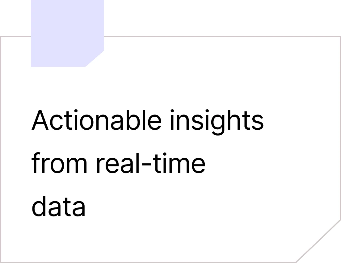 Actionable insights from real-time data