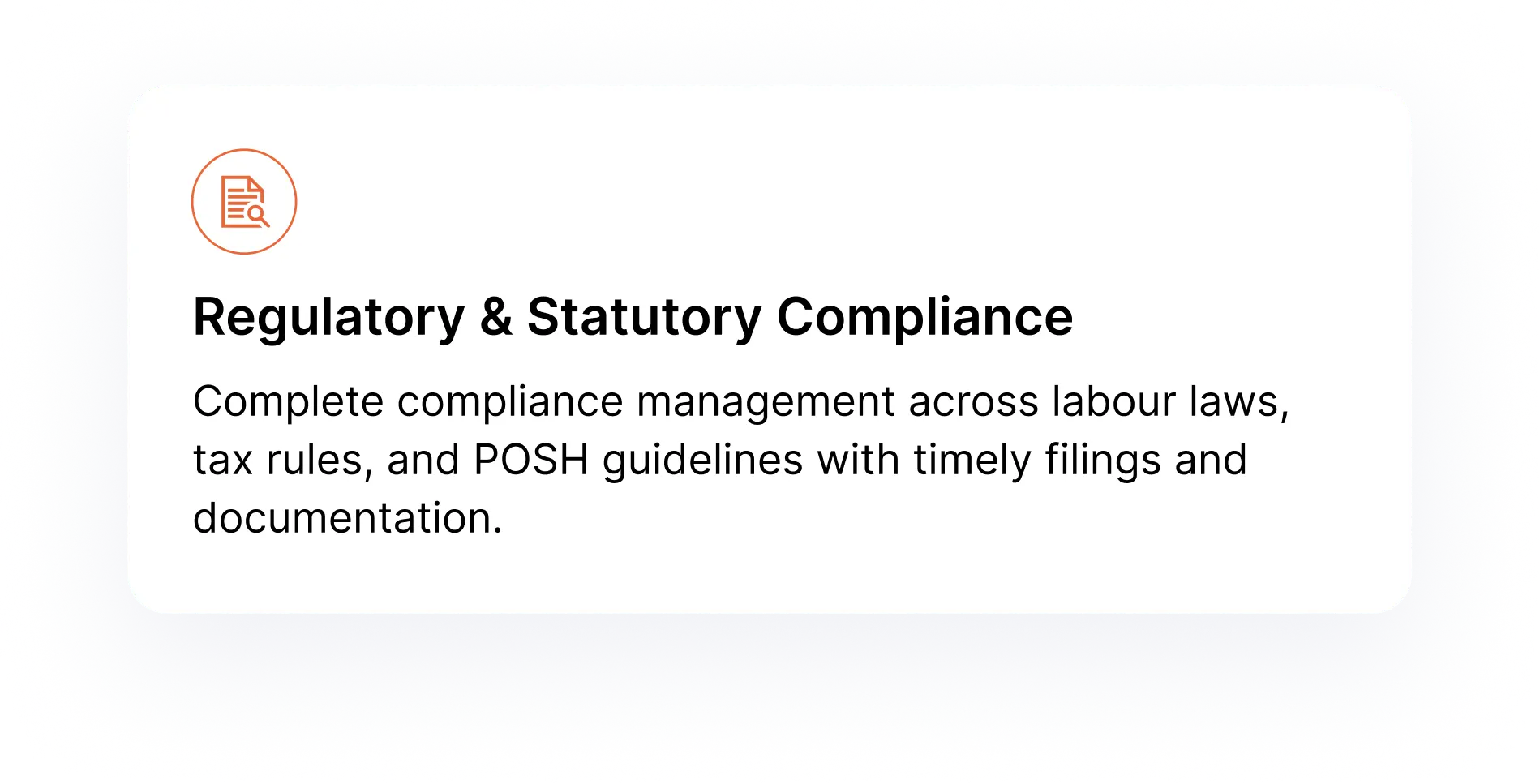 Regulatory & Statutory Compliance