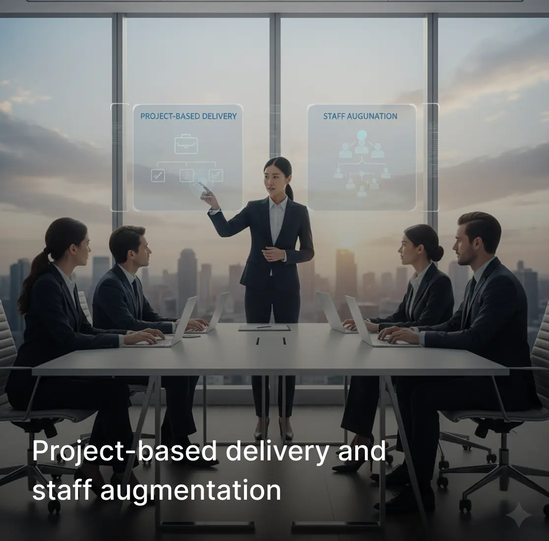 Project-based delivery and staff augmentation 