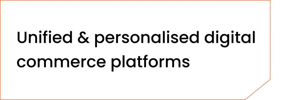 Unified & personalised digital commerce platforms 